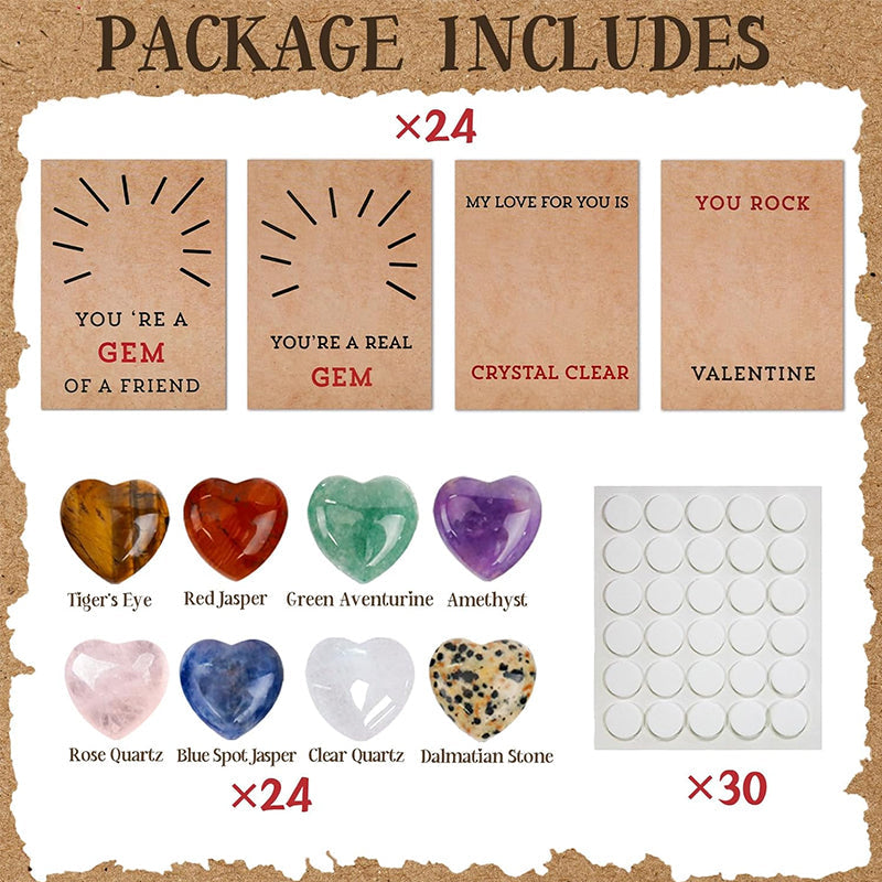 Valentines Cards with Heart-Shape Crystals