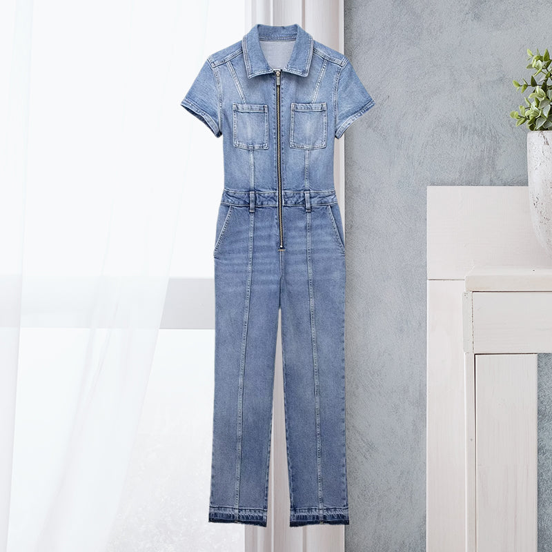 Slim Bootcut Denim-Jumpsuit