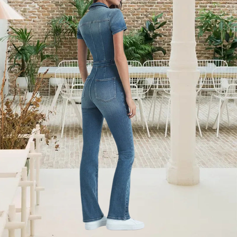 Slim Bootcut Denim-Jumpsuit