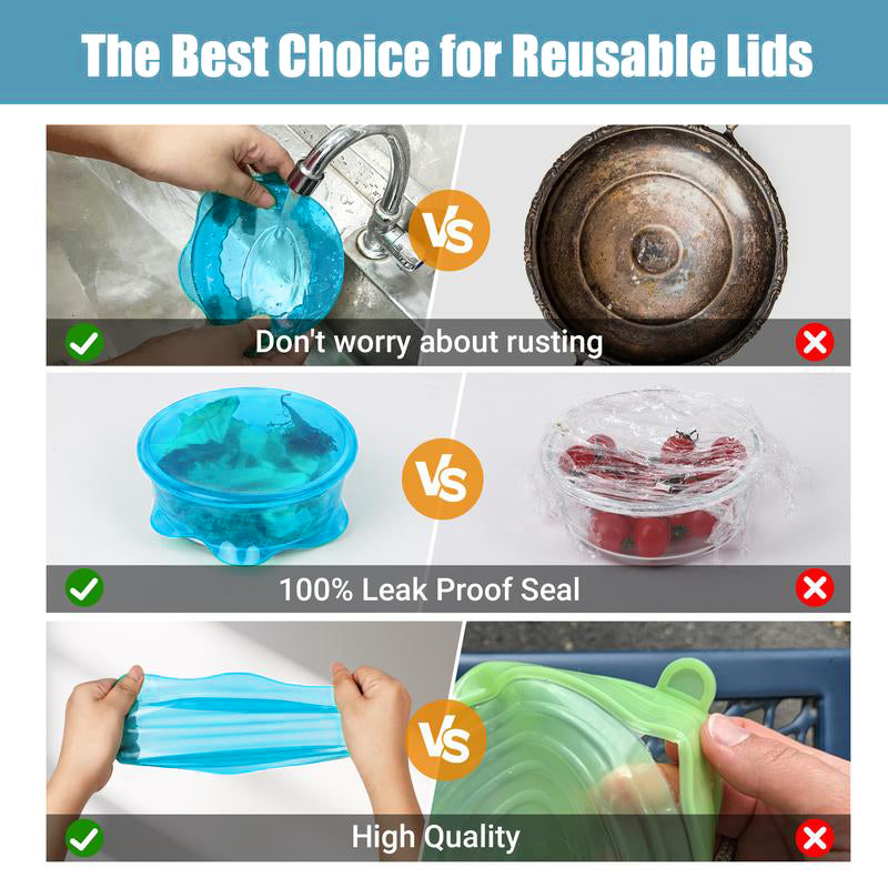 Kitchen Silicone Stretchy Crisper Lid