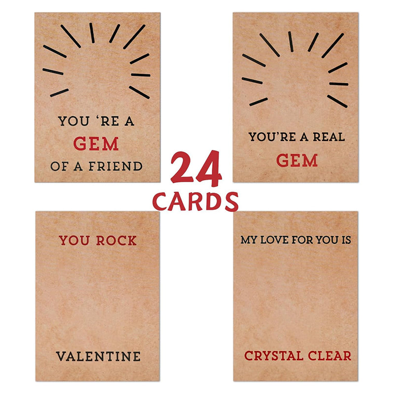Valentines Cards with Heart-Shape Crystals