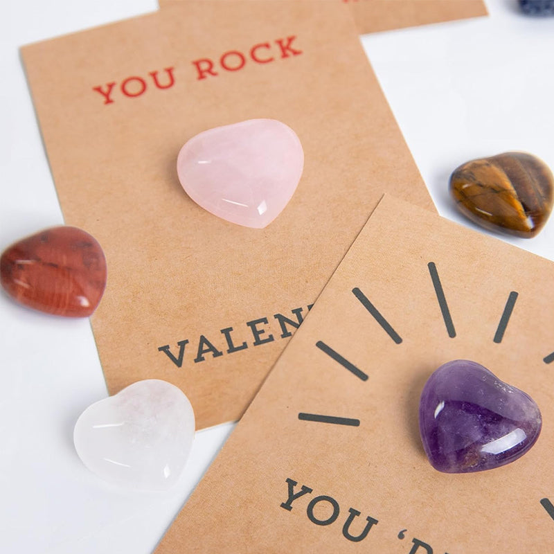 Valentines Cards with Heart-Shape Crystals