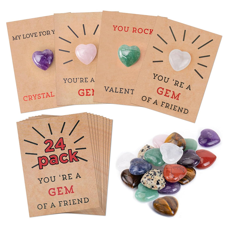 Valentines Cards with Heart-Shape Crystals