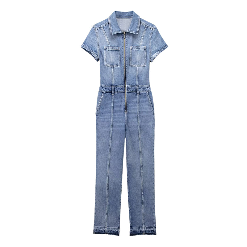 Slim Bootcut Denim-Jumpsuit