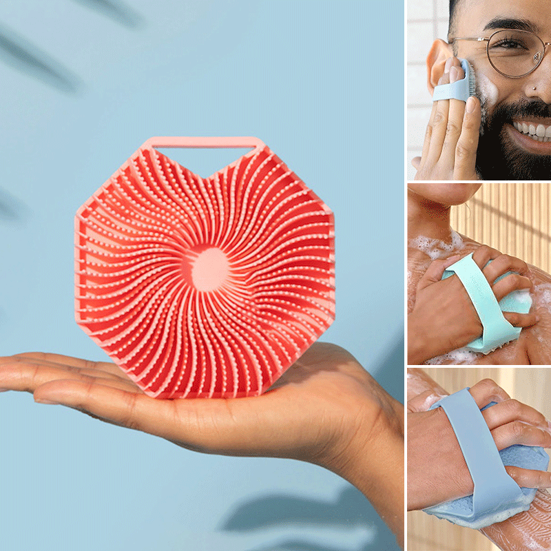Long Handled Silicone Bath Massage Brush