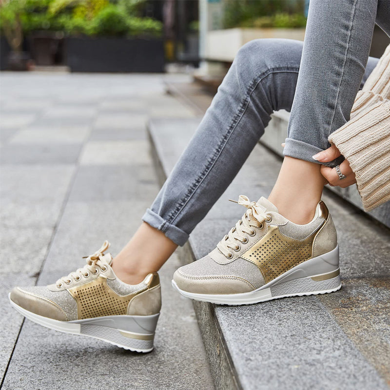 High Heeled Wedge Sneakers For Women