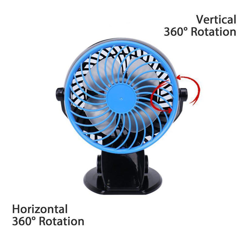 360° Portable, Rechargeable, Lithium Lon Fan