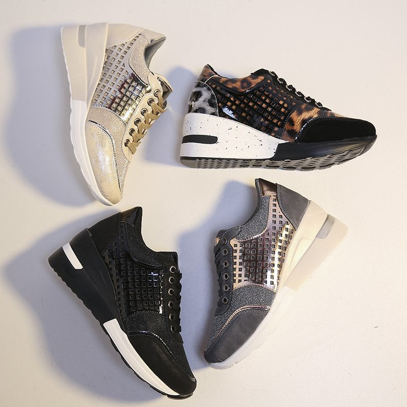 High Heeled Wedge Sneakers For Women