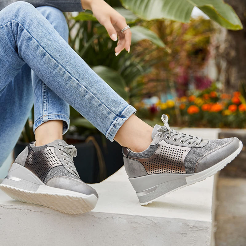 High Heeled Wedge Sneakers For Women