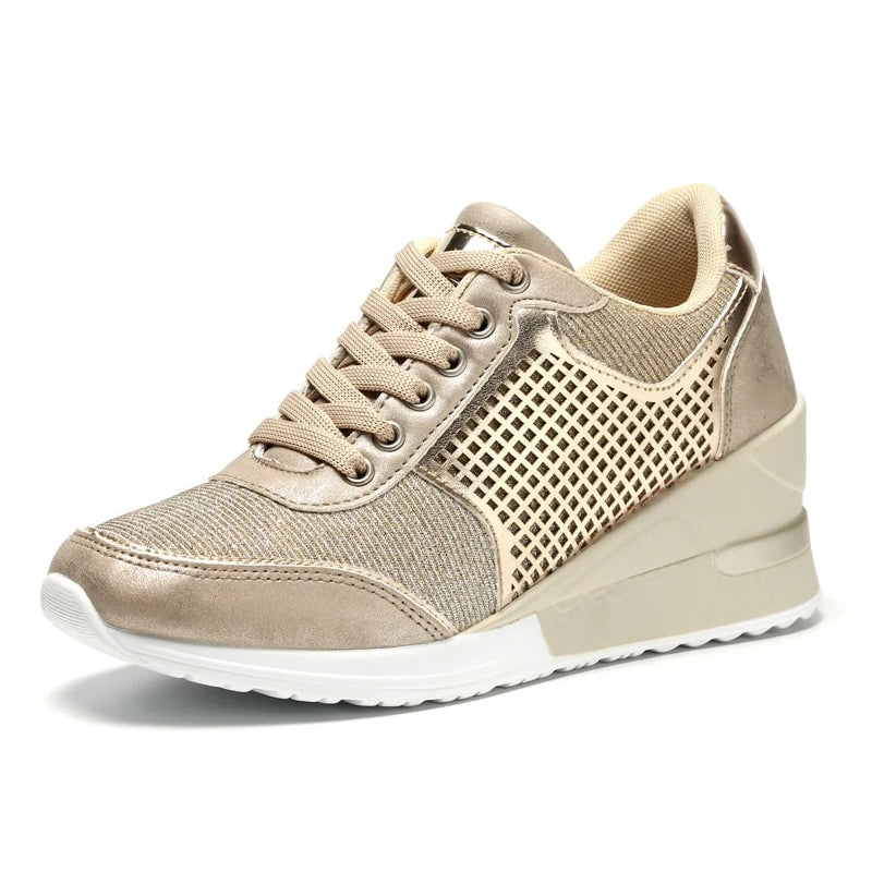 High Heeled Wedge Sneakers For Women